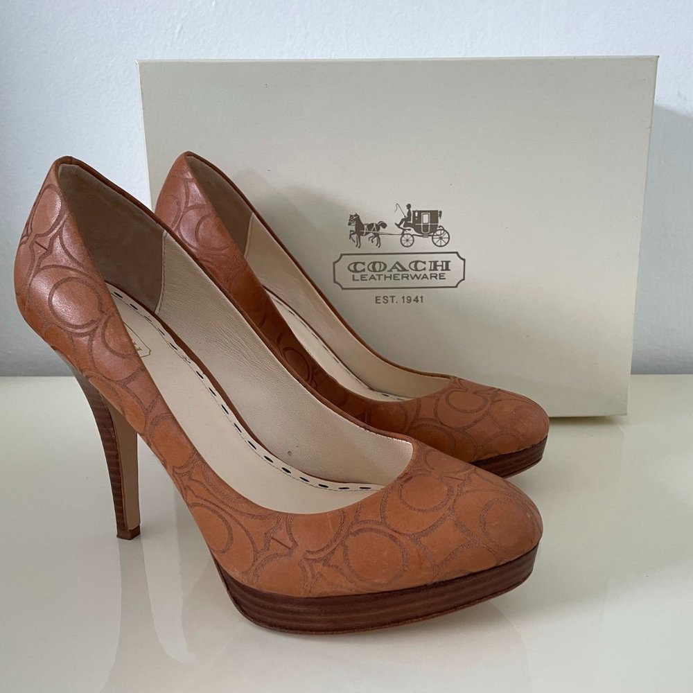 Coach brown heels
